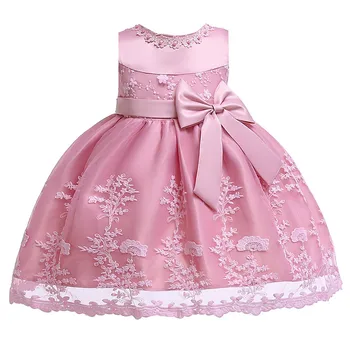 

2020 New Lace Baby Girl Dress for Christmas Party Baby Girl cute bow Dresses for Toddler Girls 1 Years Birthday princess dress