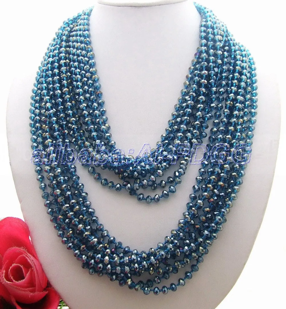 

GG 8S 48'' Blue Crystal Necklace