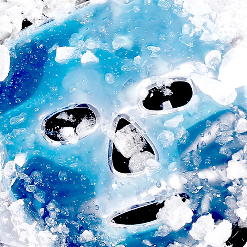 

1 Pcs Cold Gel Eye Face Mask Ice Compress Blue Full Face Cooling Mask Fatigue Relief Relaxation Pad With Cold Pack Faicial Care