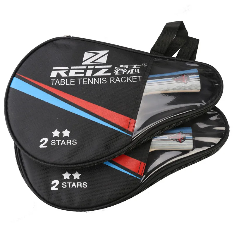 

REIZ 2 Stars Table Tennis Racket Ping Pong Paddle Short Or Long Handle Shake-hand Table Tennis Racket For Match Training