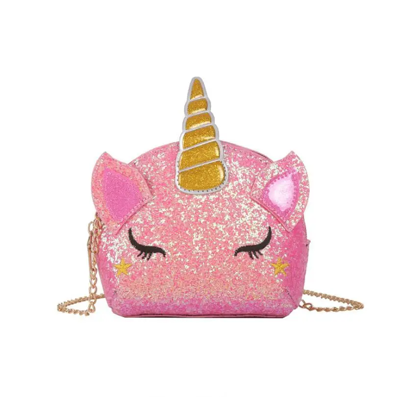 

Cute Sequin Unicorn Cartoon Design Girl's Pu Mini Shoulder Bag Tote Crossbody Messenger Bag Handbag Ladies Clutch Bag Flap Bolsa