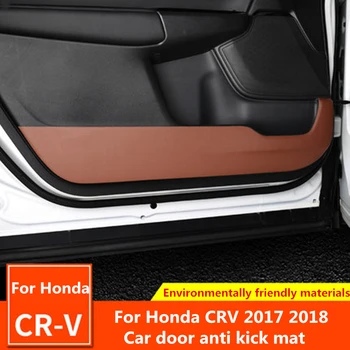 

4PCS Car Door PU Leather Anti Kick Pad Sticker Door Protection Side Edge Film For Honda CRV CR-V 2017 2018 Interior Accessories