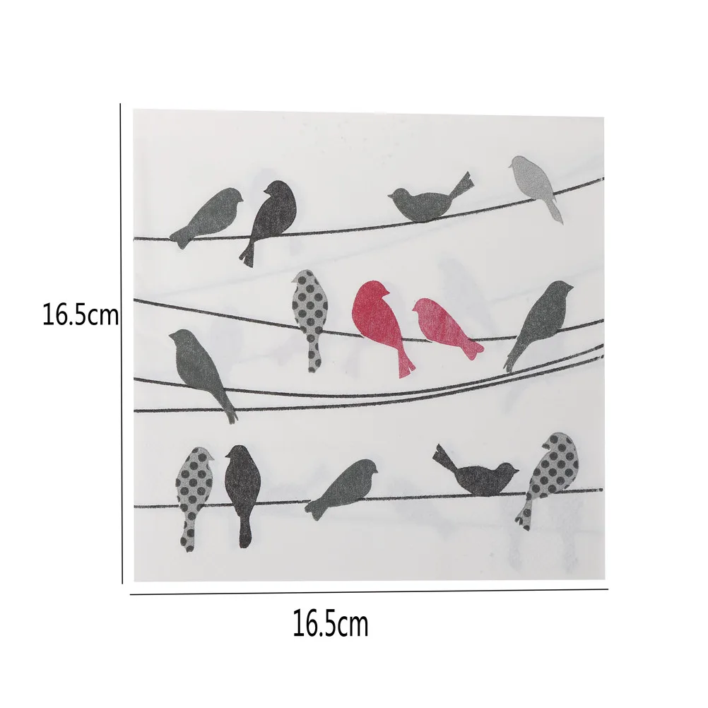 20 шт./лот современный простой птица мягкий здоровый декупажные салфетки Бумага вечерние украшения Baby Shower вечерние Свадебный декор сада