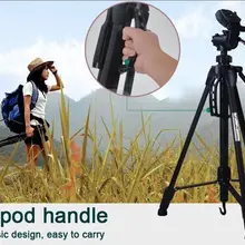 Фотография про энтузиастов weifeng WT 3730 Камера VCR Mini DV тренога для телескопа стенд с 3-образная панорамная головка+ сумка+ держатель для мобильного телефона