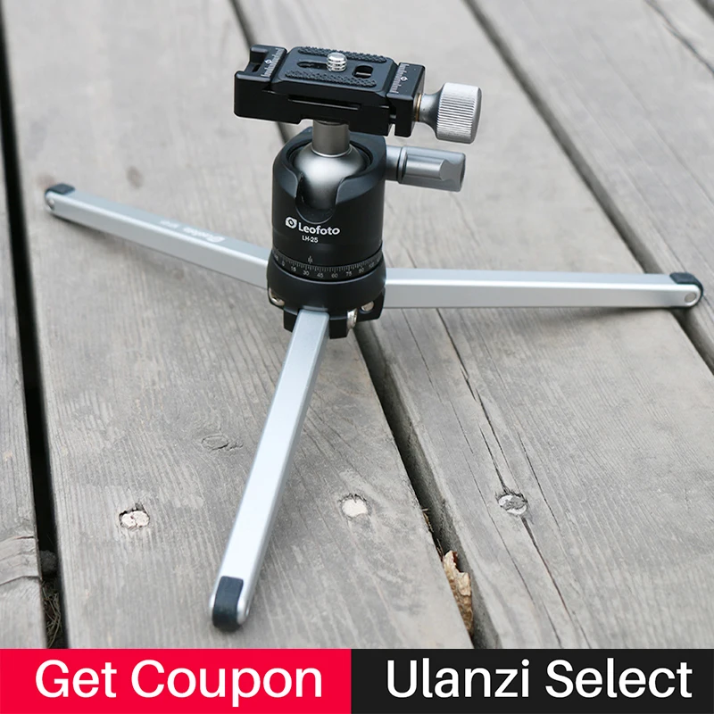 Ulanzi Leofoto Compact Aluminum Camera Travel Tripod Stand with Ball Head for Travelers Table Tripod for