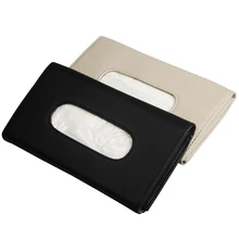 Авто-Стайлинг автомобильная, из искуственной кожи коробки для салфеток высокого Класс салфетка Бумага зажим для ткани ящик для хранения, держатель для автомобиля, аксессуары для интерьера