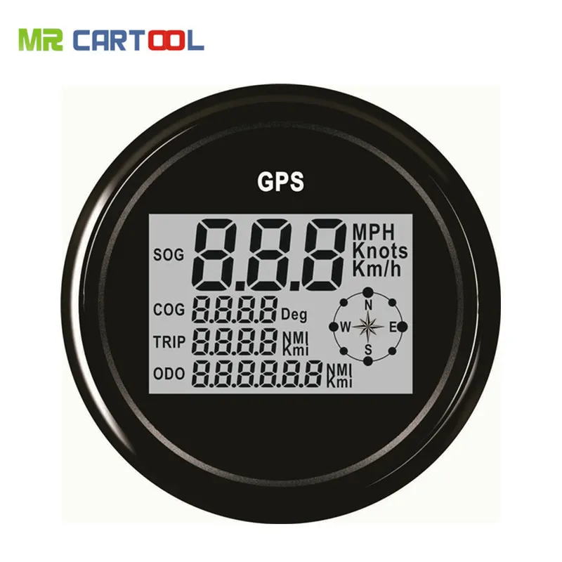 

85mm GPS Digital Speedometer Stainless Steel Waterproof Digital Gauge Car Truck Boat Motorcycle 12V/24V