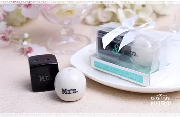 

Wedding Favors Mr&Mrs Ceramic Pepper Shakers Wedding Gift Salt&Pepper Shaker Favors+FREE SHIPPING+ 200pcs/lot(100sets)