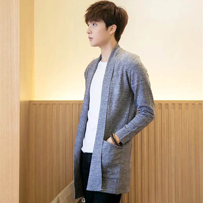 LEFT ROM Autumn and winter 2017 font b men s b font fashion leisure long windbreaker