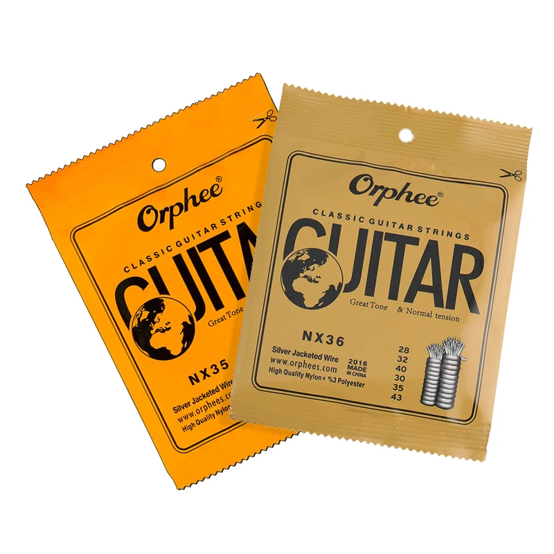 

Hot Orphee Classic Classical Guitar Strings Nylon and Silver Plated Wire Hard/Normal Tension 028-043/028-045 Drop Ship