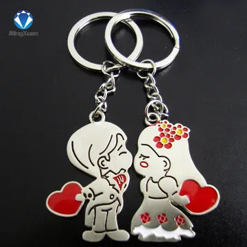 1 пара брелок "Любовь" Сердце ключ кольцо посеребренное влюбленных любовь цепи-сувениры подарок ко Дню Святого Валентина C350