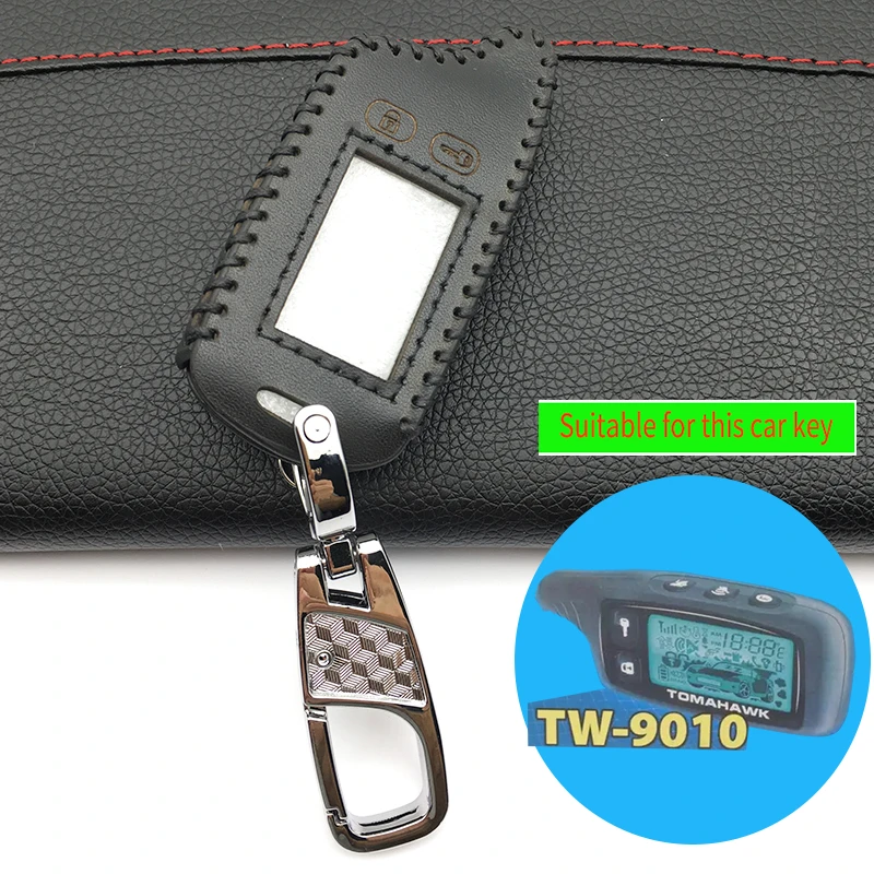 TW9010 ЖК-дисплей брелок для ключей Кожаный Чехол Для Томагавк TW9010 TW9020 TW4000 TW701 пульт дистанционного управления двухстороннее России автосигнализации