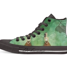 Новинка; Повседневная парусиновая обувь с невидимым ангелом; обувь на заказ; Прямая