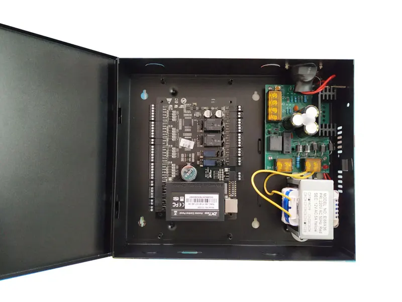 

ZK Two Door access Controller with powercase TCP/ip Security Card Access two way RFID reader sn:c3-200