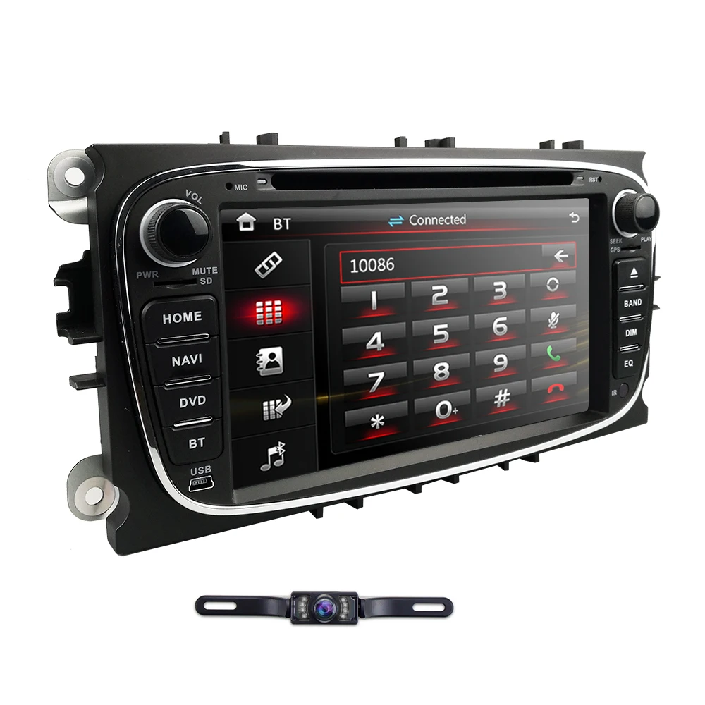 Clearance 2 Din 7 inch Car DVD Player For Ford Focus 2 S-Max C-Max Mondeo 4 Galaxy Kuga 2008-2010 GPS Auto Radio Mirror link RDS DAB+ OBD2 2