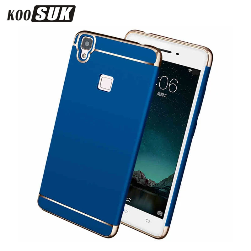 

KOOSUK Luxury 3 in 1 Rear Case For Vivo V3 Max Cap Cover Fashion Stitching Back Case For Coque Vivo v3 max Phone Shell Fundas
