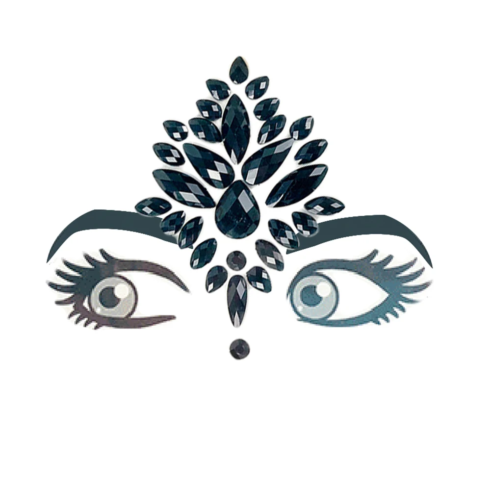 4 стиля клейкая наклейка Bindi ручной работы в богемном стиле для лица глаза DIY украшения на лоб сценический Декор вечерние наклейки с блестками