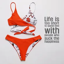 MUQGEW Высокая талия бикини набор женщин купальники бикини набор печати листья пуш-ап Мягкий купальный костюм Пляжная одежда#1207