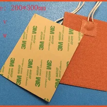 Силиконовый riscaldamento pad riscaldatore 220 В 300 Вт 200*300 мм на stampante 3d letto calore Силиконовый обогреватель pad/коврик для принтера