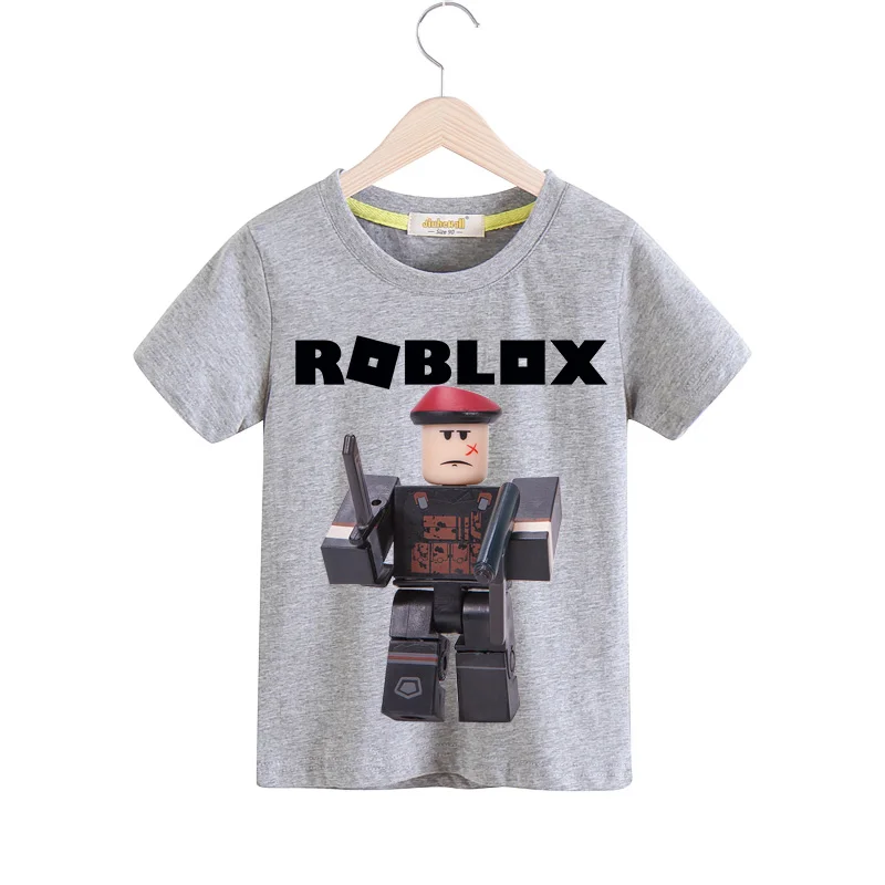 Children Roblox Game Tee Tops Boy Summer Short T Shirt Clothes Girls Casual White Tshirt For Kids T Shirt Costume Baby - 