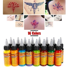 30 мл/бутылка чернила татуировки набор Microblading Перманентный макияж art пигмент 16 шт. косметические татуировки краска для карандаш для бровей губ тела