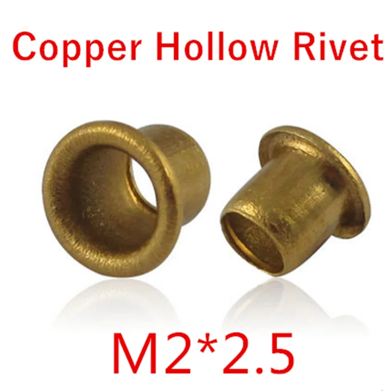500pcs /lot High Quality M2(d)*2.5(L)mm 2mm Brand New Copper Hollow