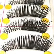10 пар натуральные накладные ресницы ручной работы Макияж Советы для наращивания ресниц инструменты для красоты Черные Накладные ресницы макияж 302