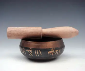 

Tibetan Brass Crafted Gold Gilt Chakra Singing Bowl