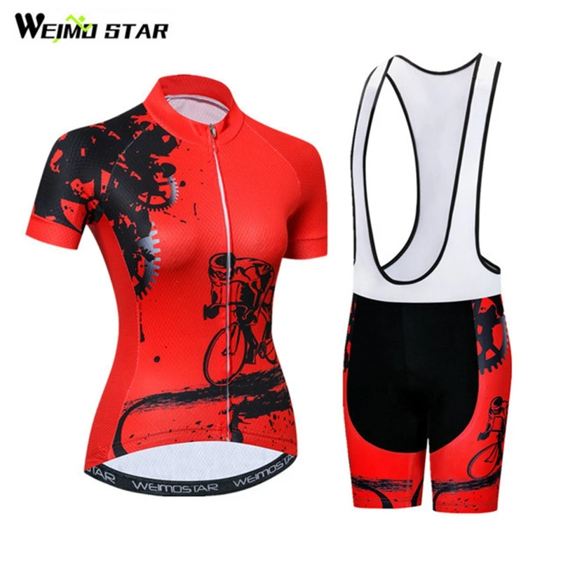 

Pink Women Cycling Jersey Shorts Set pro team Bicycle Cycling Clothing Summer Quick Dry mtb Bike Jersey bib short Ropa Ciclismo