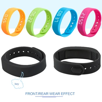 

1 Pc 3D T5 LED Display Pedometer Sports Gauge Fitness Bracelet Smart Step Tracker Smart Pedometer Man Woman Wristbands Smartband
