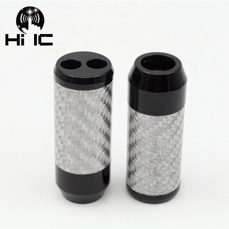 

1PCS Carbon Fiber 1 Divided Into 2 Speaker Banana Plug Cable Wire Splitter Y Pant Boot Speaker Line Splitter Sleeve