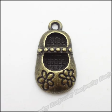 

12pcs Vintage Ancient Shoe zinc alloy charms pendant suitable for DIY Bracelet Necklace metal jewelry accessories
