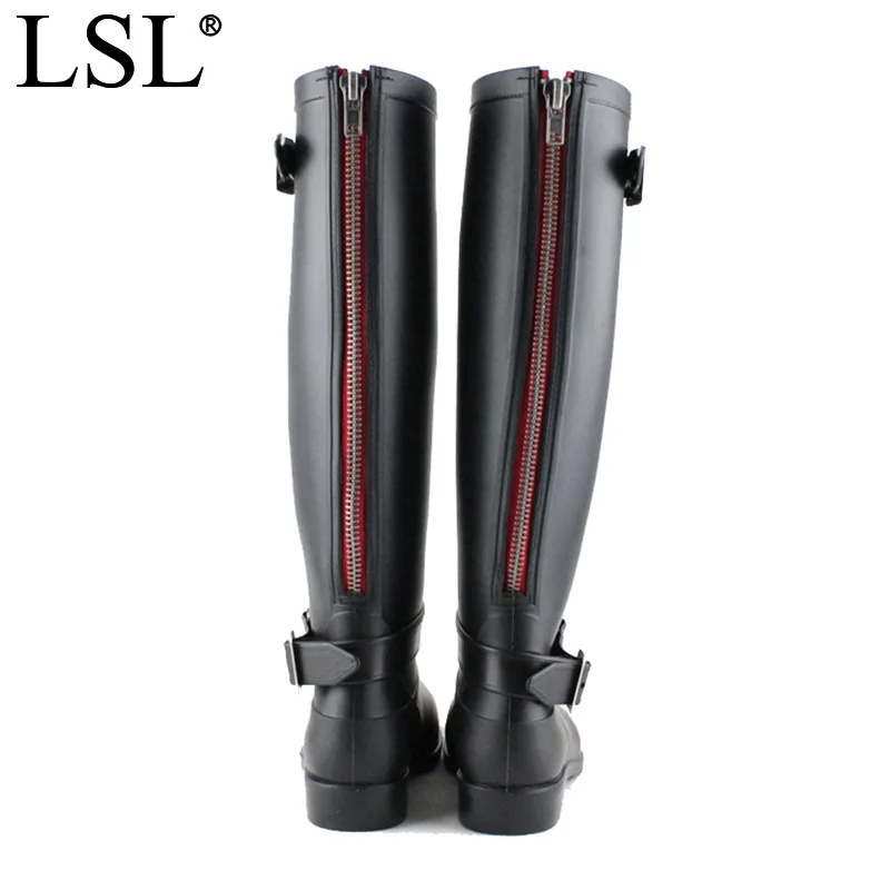 2016 New Fashion Women Shoes Punk Style Rain Boots Zipper Shoes
