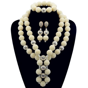 

Free Shipping White Romantic Crystal Bead Plated Gold Balls Crystal Necklace Set Party Costume Jewellery Set Wholesale Price