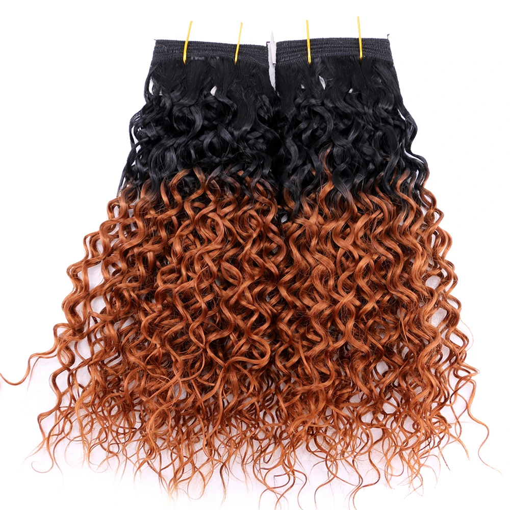 2 pçs lote cabelo Encaracolado Ombre tecer