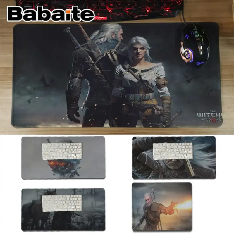 

Babaite The Witcher Wild Hunt Geralt of Rivia Comfort Mouse Mat Gaming Mousepad Keyboards Mat Rubber Gaming mousepad Desk Mat