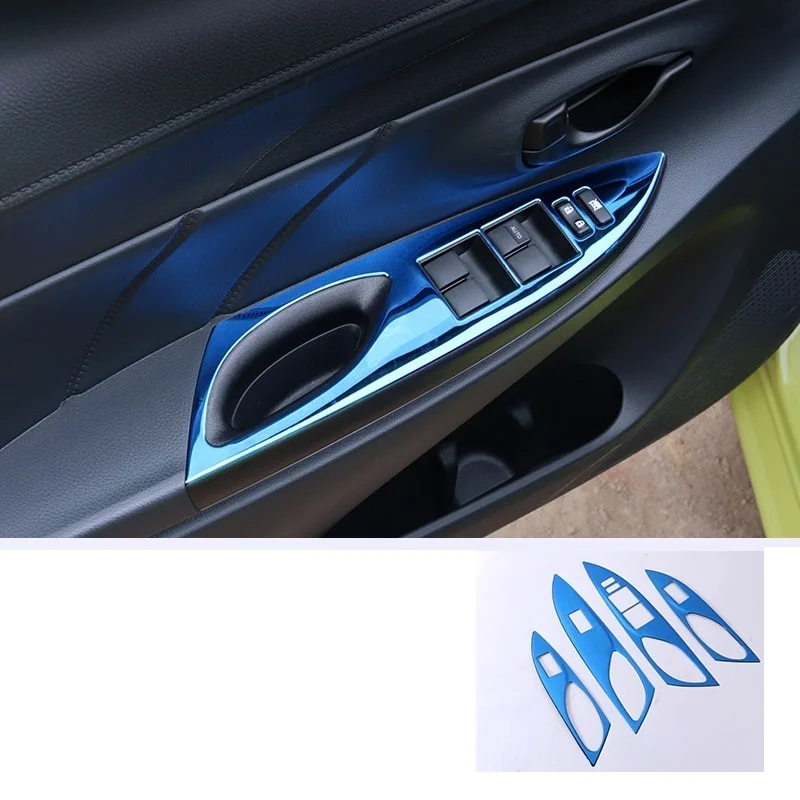 

Window Interior Excent Decorative Modified Chromium Covers Modification Sticker Strip Mouldings 14 15 16 17 18 FOR Toyota Vios