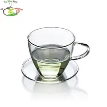 4 набора новых чашек ручной работы 140 мл термостойкие прозрачные мини кунг-фу чайные кофейные чашки+ блюдце 90 мм Сделано в Китае