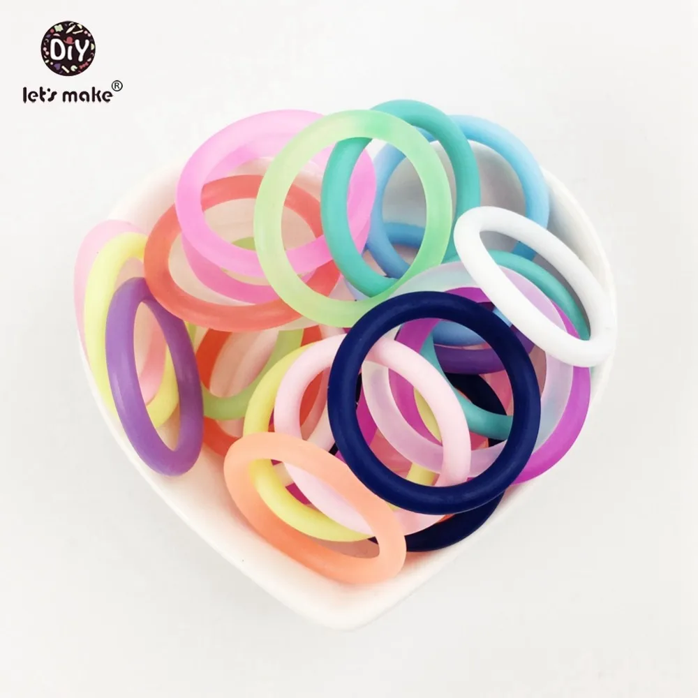

Let's make Soother Clip Rubber Circle Silicone Teether O Ring Baby 100pc Attachment Baby Teether General Silicone Teether