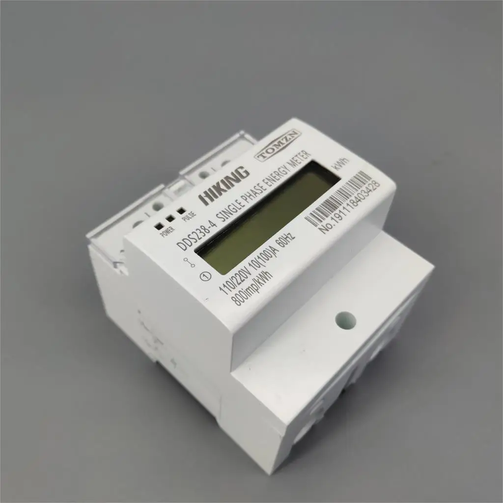 Najtaniej 10 (100) A 110 V 220 V 60HZ jednofazowe trzy druty na szynę Din KWH Watt hour din miernik energii LCD dla ameryki