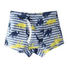 3 шт./упак. нижнее белье для мальчиков с изображением мультипликационных персонажей для детей, принт с животными, хлопковые трусы-боксеры, трусы, шорты, Дети плавки