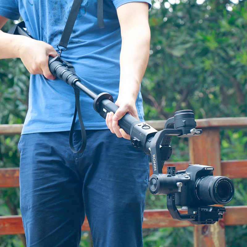 Extended Monopod Bar for DSLR Gimbal Dji Ronin S Zhiyun Crane 2 with Shoulder Belt Portable