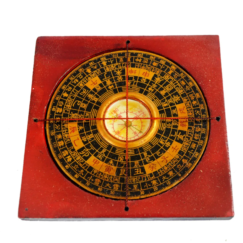 Фэн шуй Луо Пан винтажный китайский компас W. Чехол J2131|case case|compass chinesecompass case |