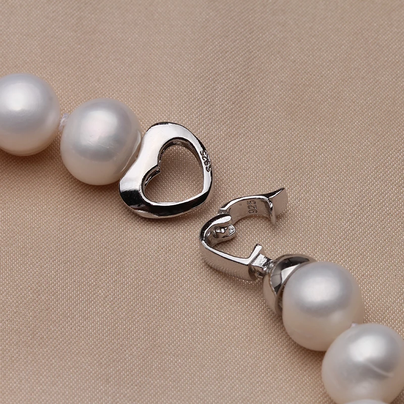 100% Real Natural Near Round Pearl Bracelet Femme,Fashion White Freshwater Pearl Bracelet Girl Birthday Gift