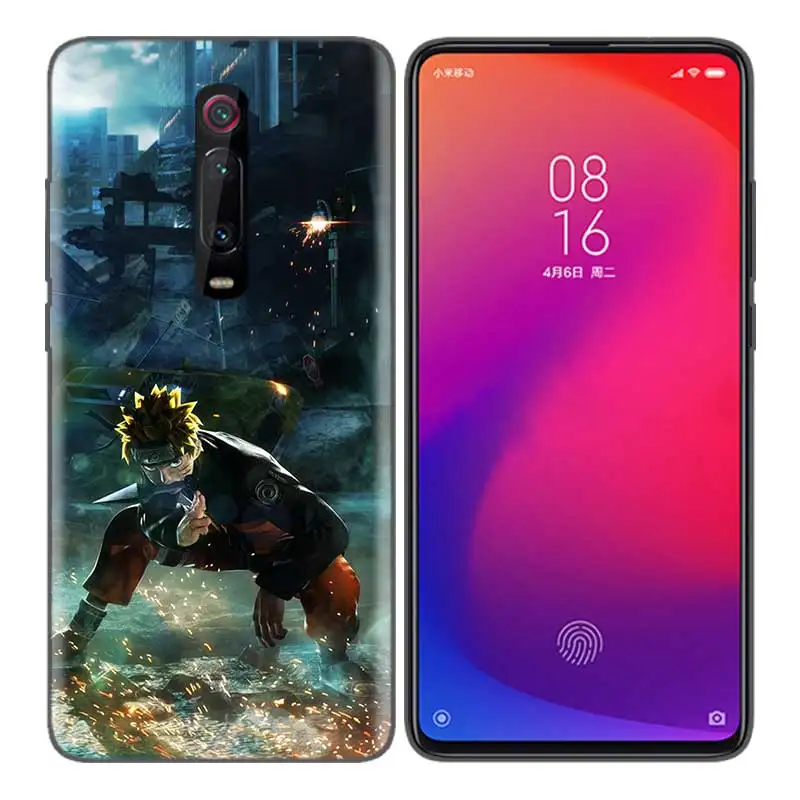 Черный мягкий силиконовый чехол для Xiaomi mi 9T CC9 Red mi 4 4X5 6 6A 7 7A Note Plus K20 Pro F1 Tampa осень Наруто Аниме Темный - Цвет: Золотой