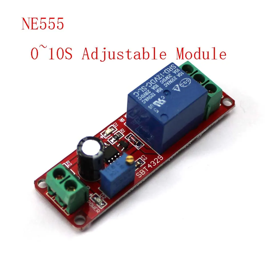 

DC 12V Delay relay shield NE555 Timer Switch Adjustable Module 0~10S