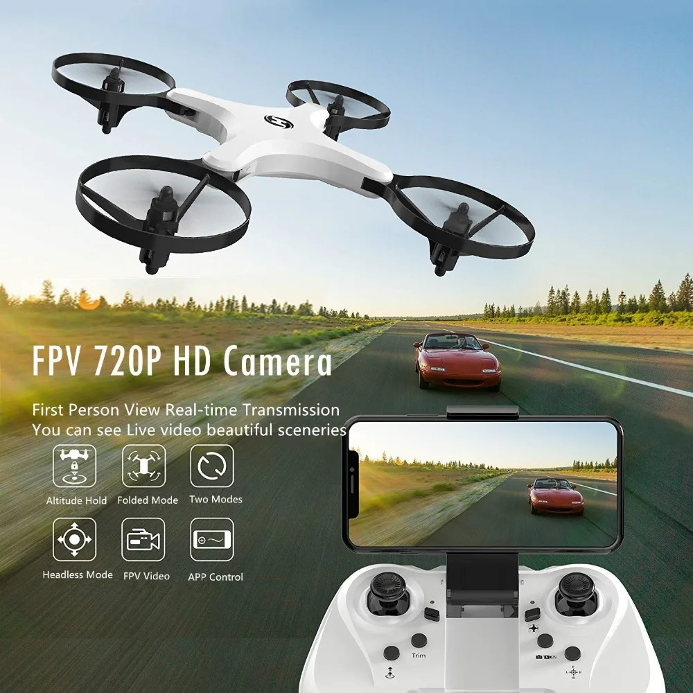 США Holy Stone HS220 FPV 720P HD Wifi камера RTF сенсорный выключатель модульная батарея умная индукция складной двухрежимный Квадрокоптер