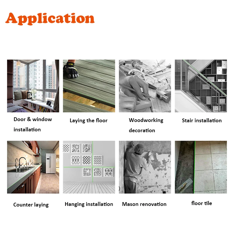 XEAST зеленый светильник, 16 линий, инструмент для нанесения 4D уровня, высокоточный бликовый прибор для выравнивания напольной плитки