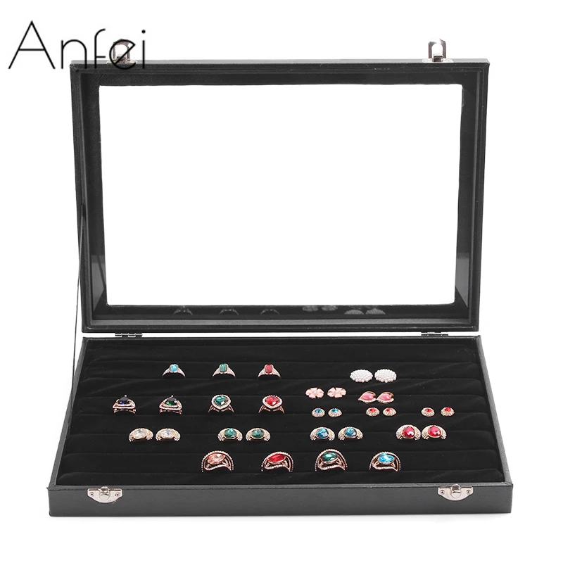 

Jewelry Box Casket For Jewelry Display Trays Gift Boxes Storage Of Ornaments Bead Container Necklace Display Earring Holder A26