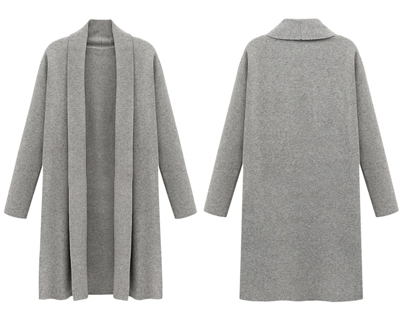 Autumn Winter Plus size XL-5XL Women Sweaters Knitwear Solid Long Sleeve Cardigans Knitted Sweater Open stitch Coat (11)